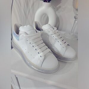 Brand new Alexander McQueen shoes white with clear sole